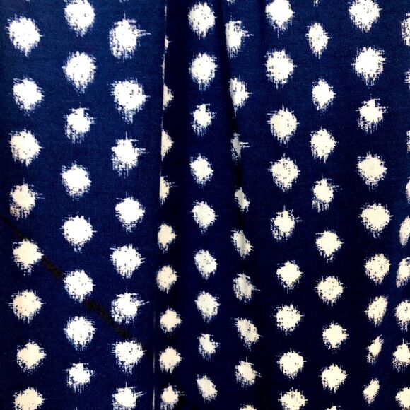Merona Dress XS Polka- Dot Blue & White Empire Waist Retro Boho - Picture 4 of 12